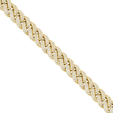 Diamond Paveset Cuban in 14k Yellow Gold 14 Ctw